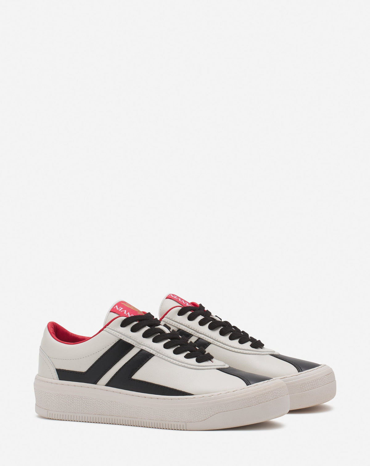 Lanvinxfuture baskets à semelle haute - Blanc cassé  &  noir