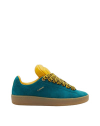 Curb lite sneakers langue rembourrée - Bleu foncé & jaune