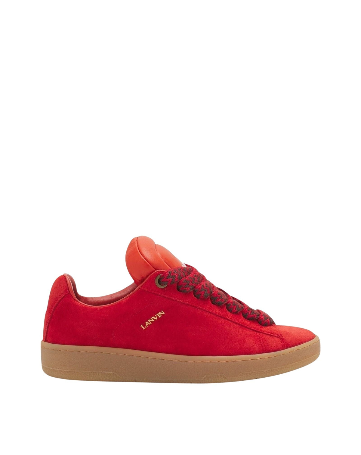 Baskets Curb en cuir - Coquelicot & Orange