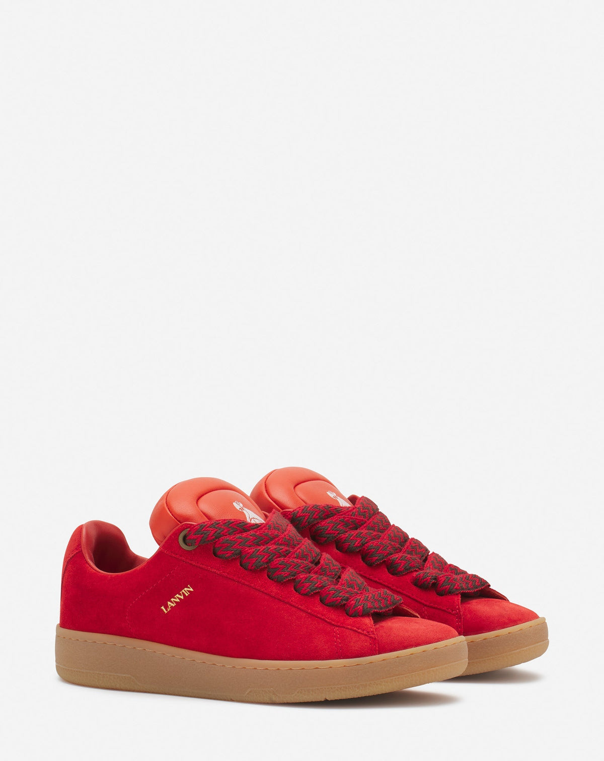 Curb lite sneakers langue rembourrée - Coquelicot & orange