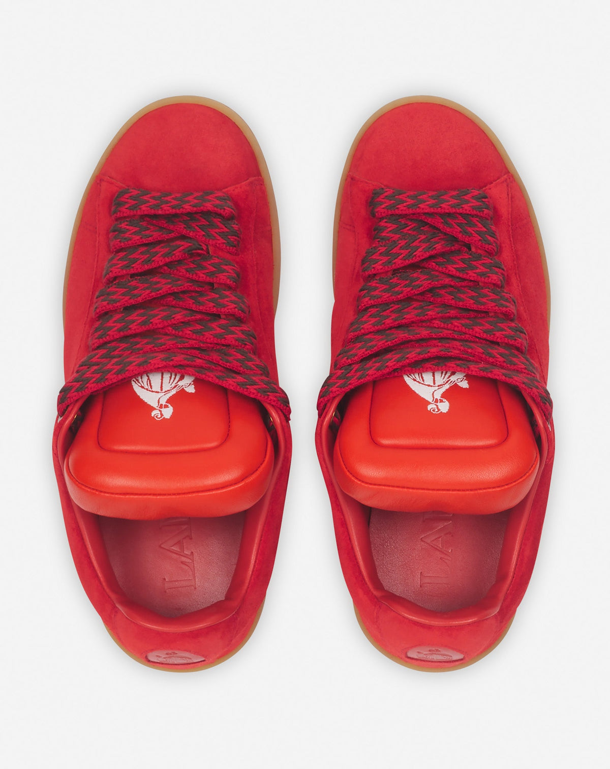 Curb lite sneakers langue rembourrée - Coquelicot & orange