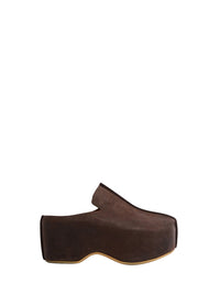 Sabots À Semelle Élevée W - Deep Walnut
