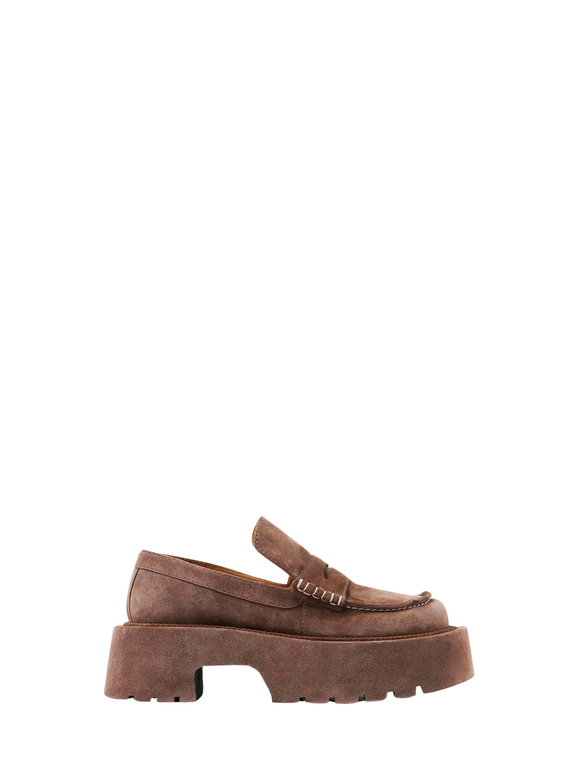 Mocassins À Semelle Élevée F - Tan