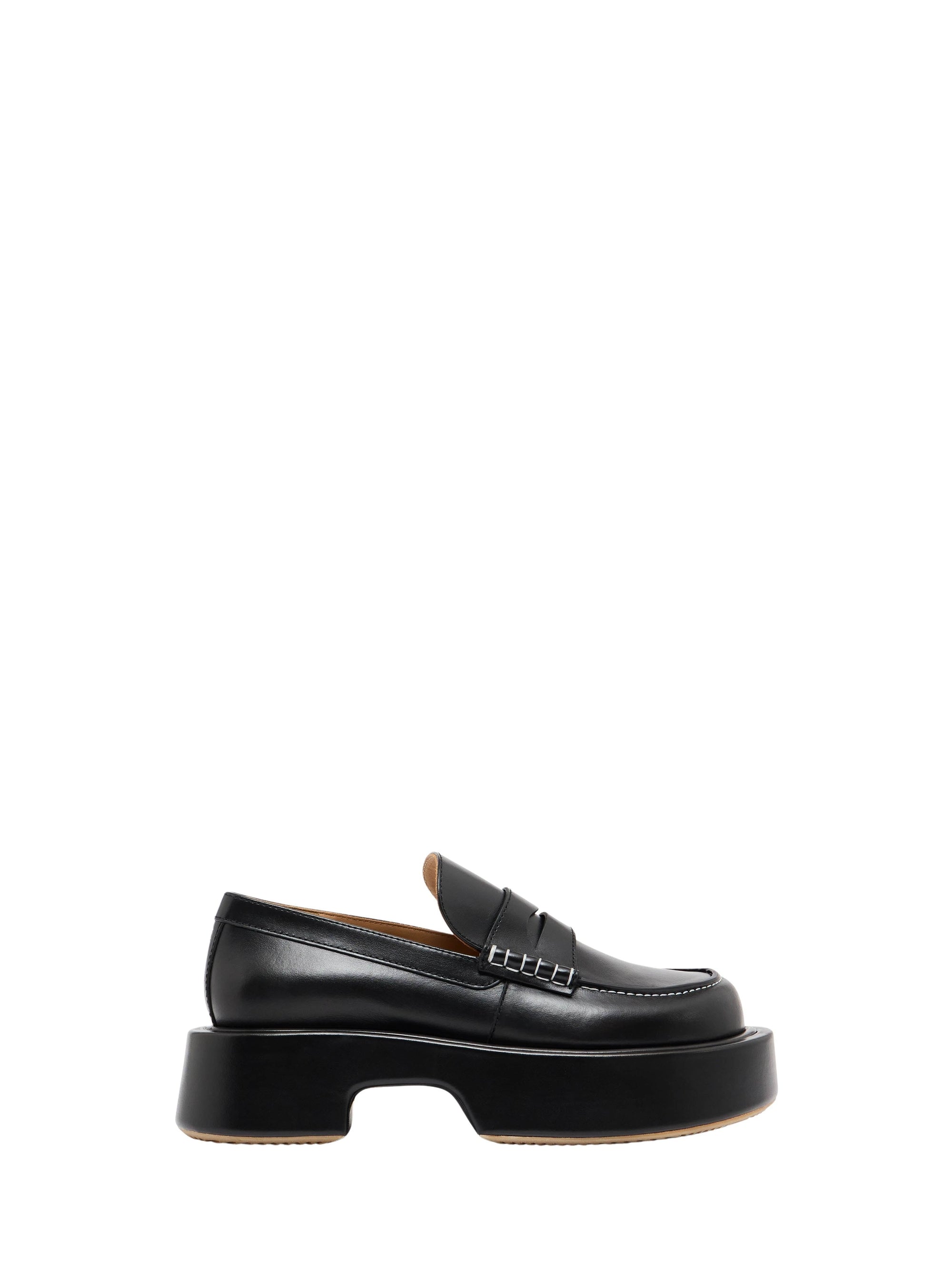 Mocassins à plateforme en cuir - Black