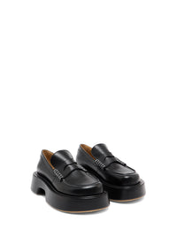 Mocassins à plateforme en cuir - Black