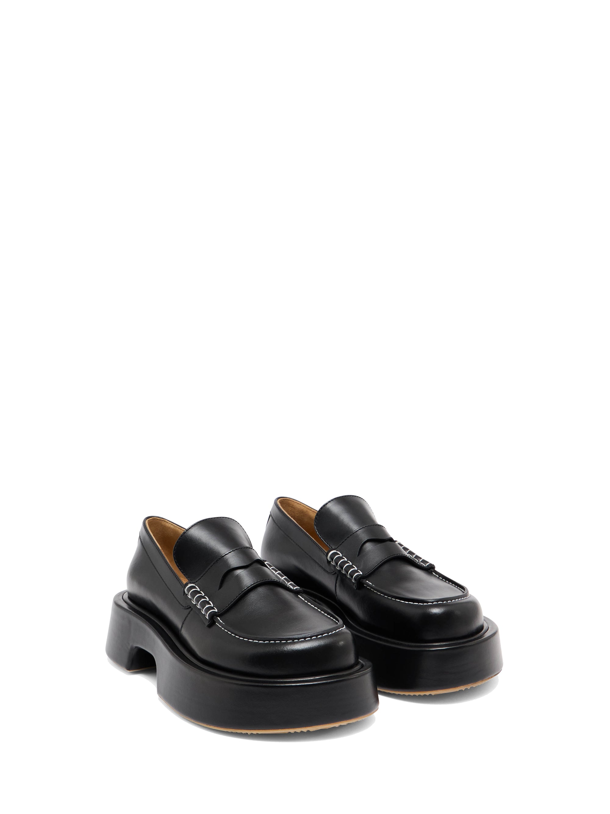 Mocassins à plateforme en cuir - Black