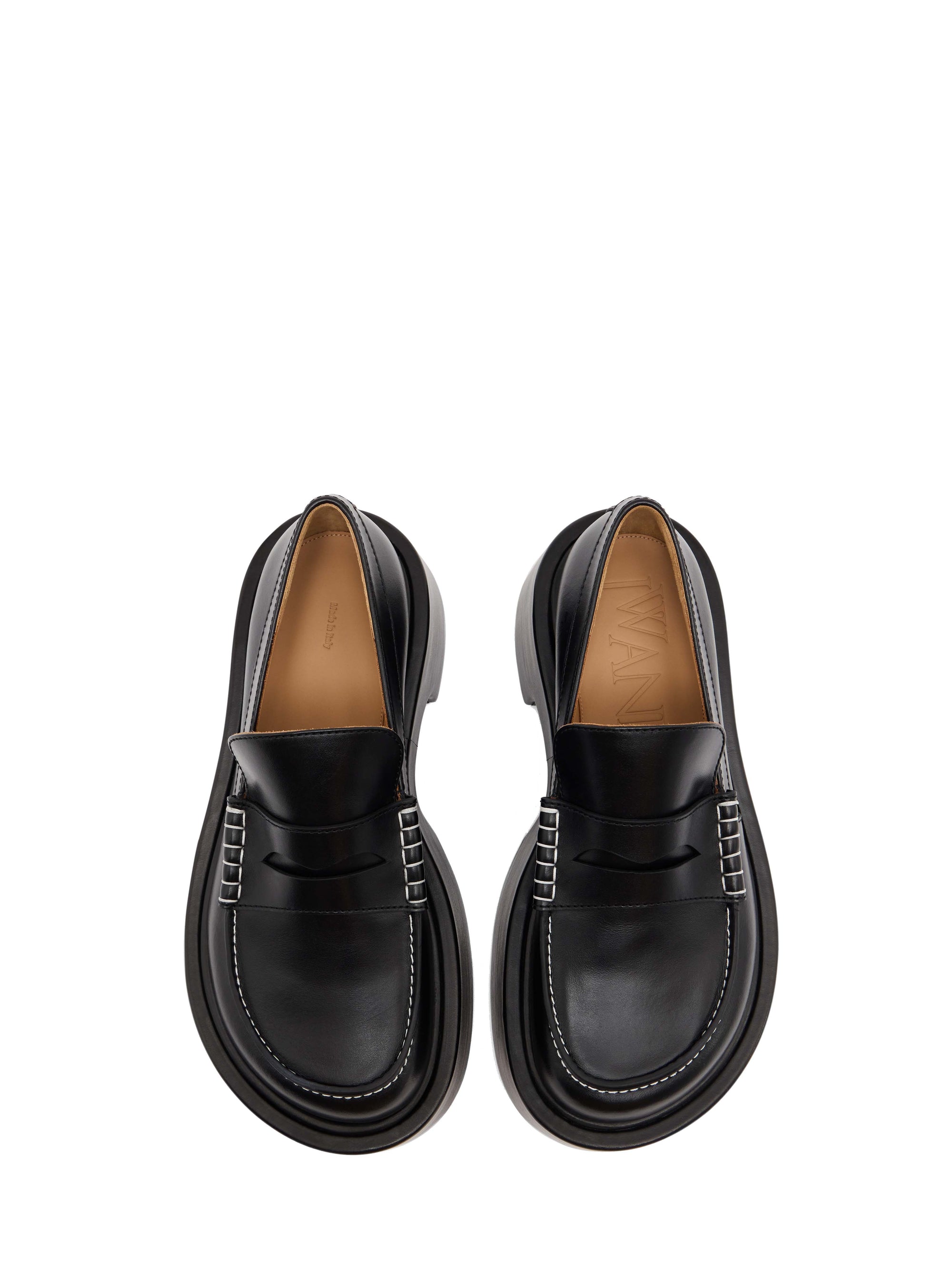 Mocassins à plateforme en cuir - Black