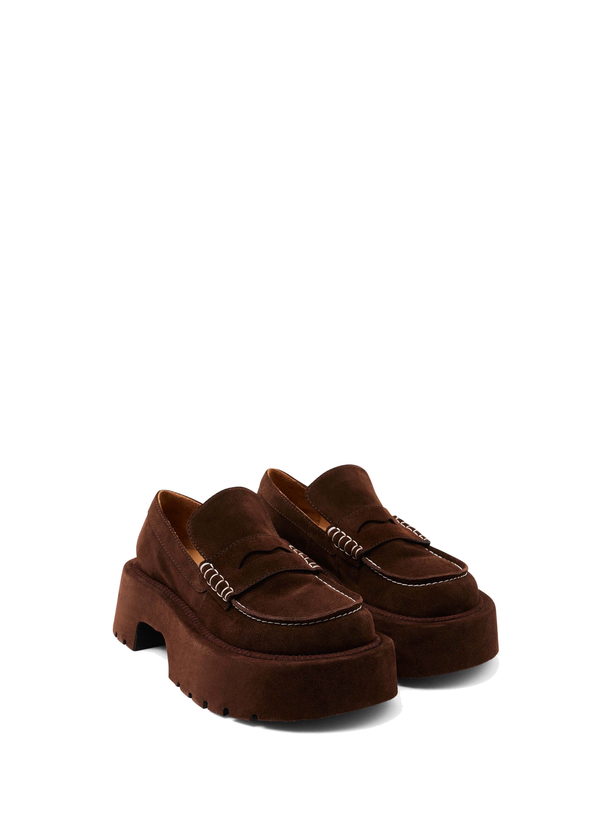 Mocassins À Semelle Élevée F - Brown