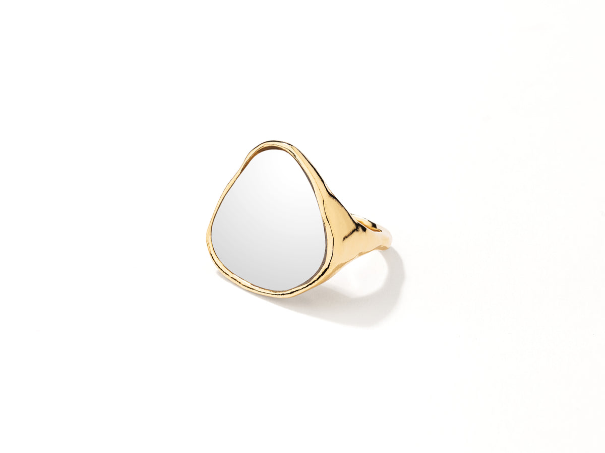 Bague Ba Miroir Ciottolo - Doré, miroir
