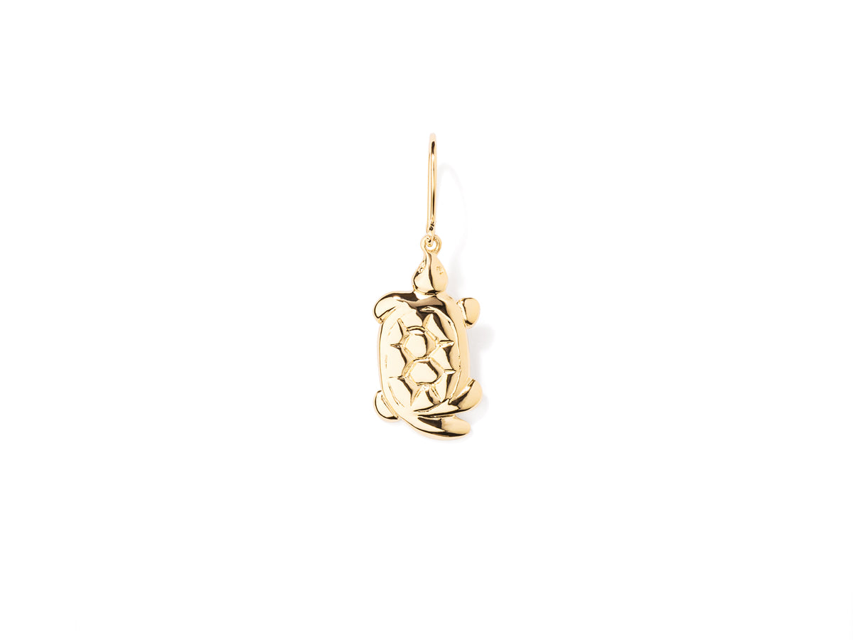 Boucle d'oreille unitaire Aurelie Bo Unit Tortue - Doré