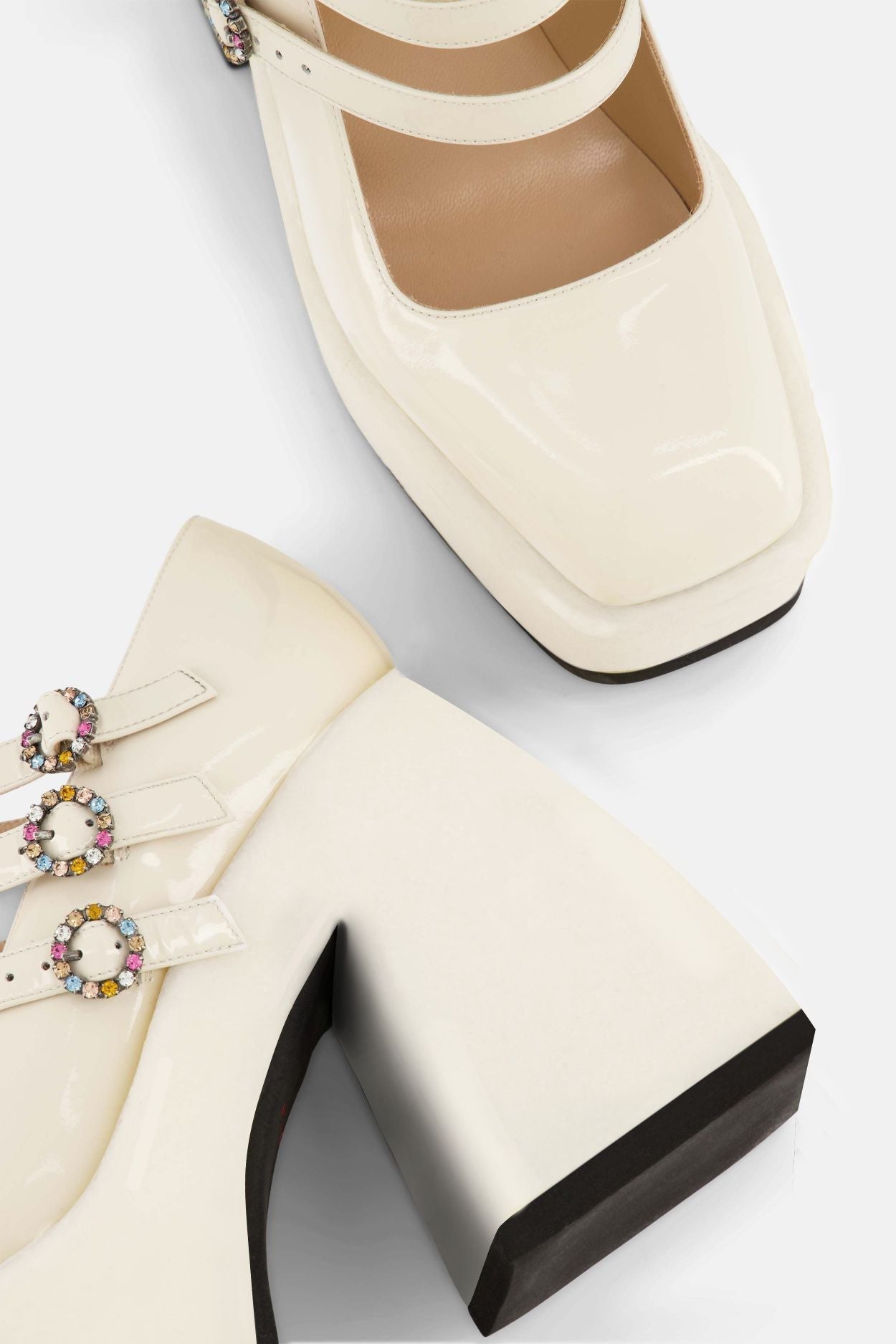 2 QTY DJV-250€-0/4 RELIQUAT Bulla Marietta 120 Ecru Patent