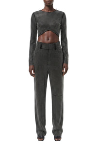 Pantalon à motif sergé - Black