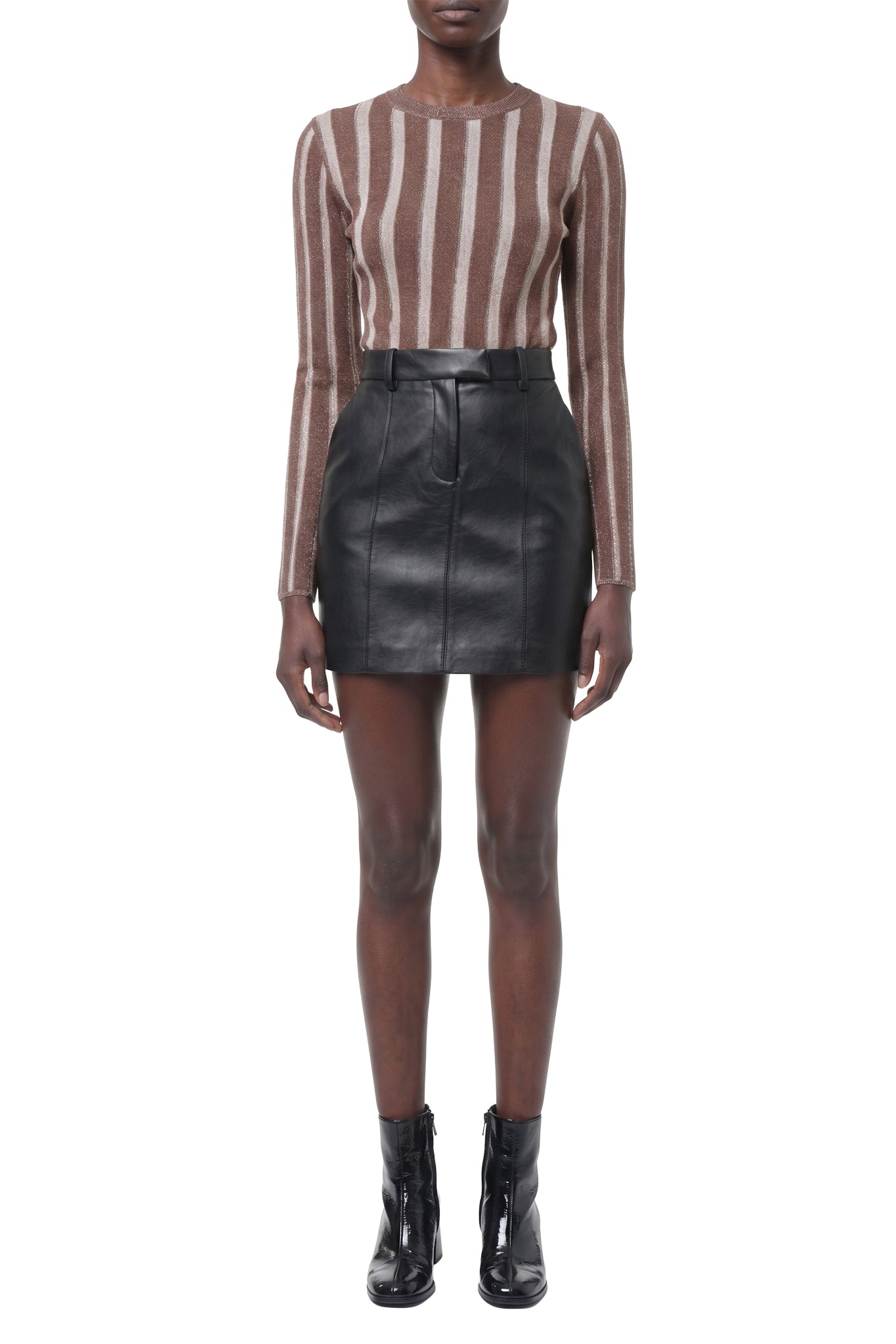 RECOLO BLACK /// Mini-jupe en cuir - Black