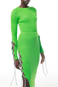 Top en laine - Shocking Green