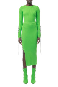 Top en laine - Shocking Green