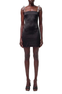 Robe courte à bretelles bijoux - Black