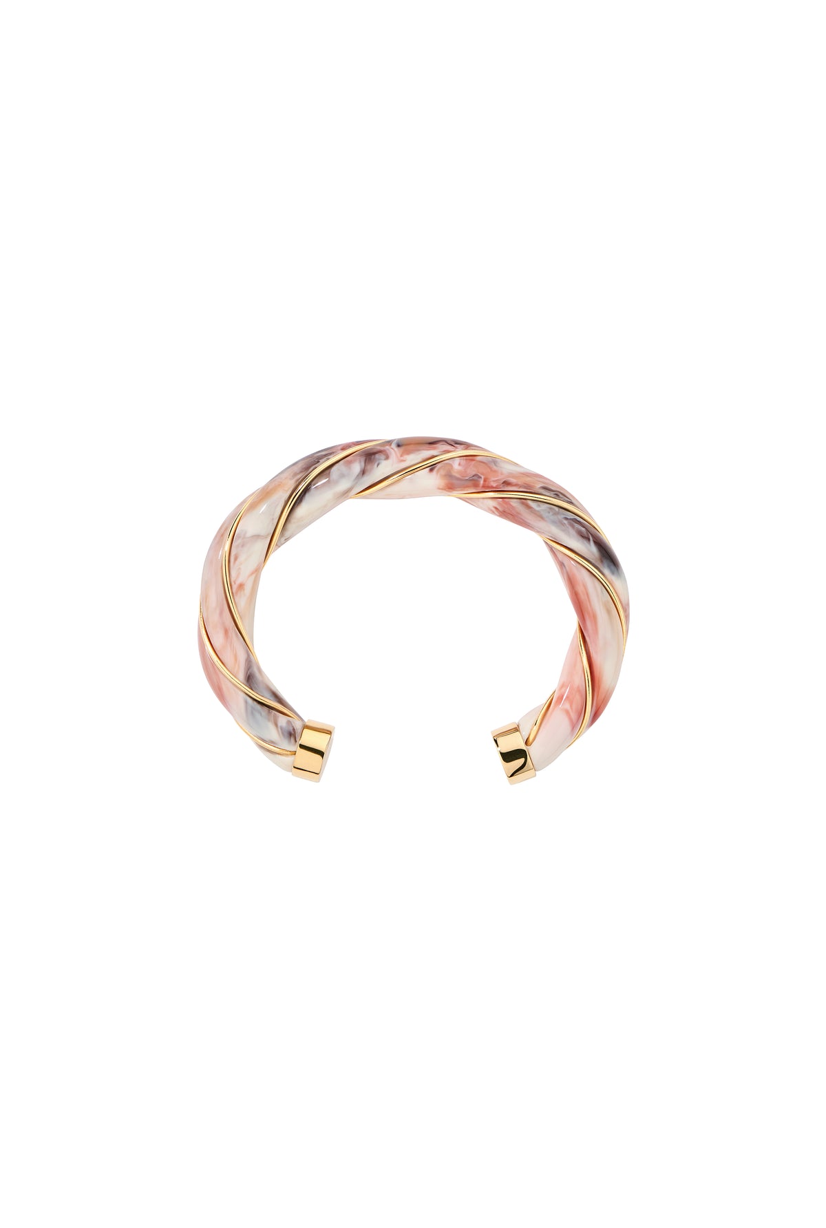 Bracelet Diana Bracelet Tie Dye Terracotta - Doré, ivoire et marron