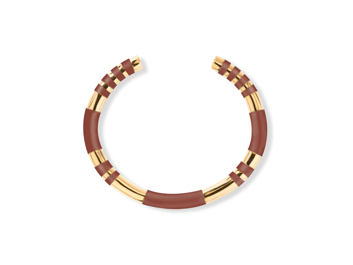 Bracelet Positano Bracelet Chocolat - Doré et chocolat