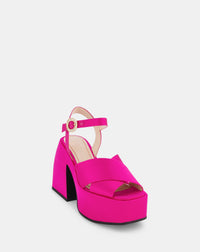 Plateformes Bulla Joni 120 - Satin fuschia