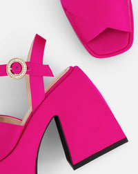 Plateformes Bulla Joni 120 - Satin fuschia