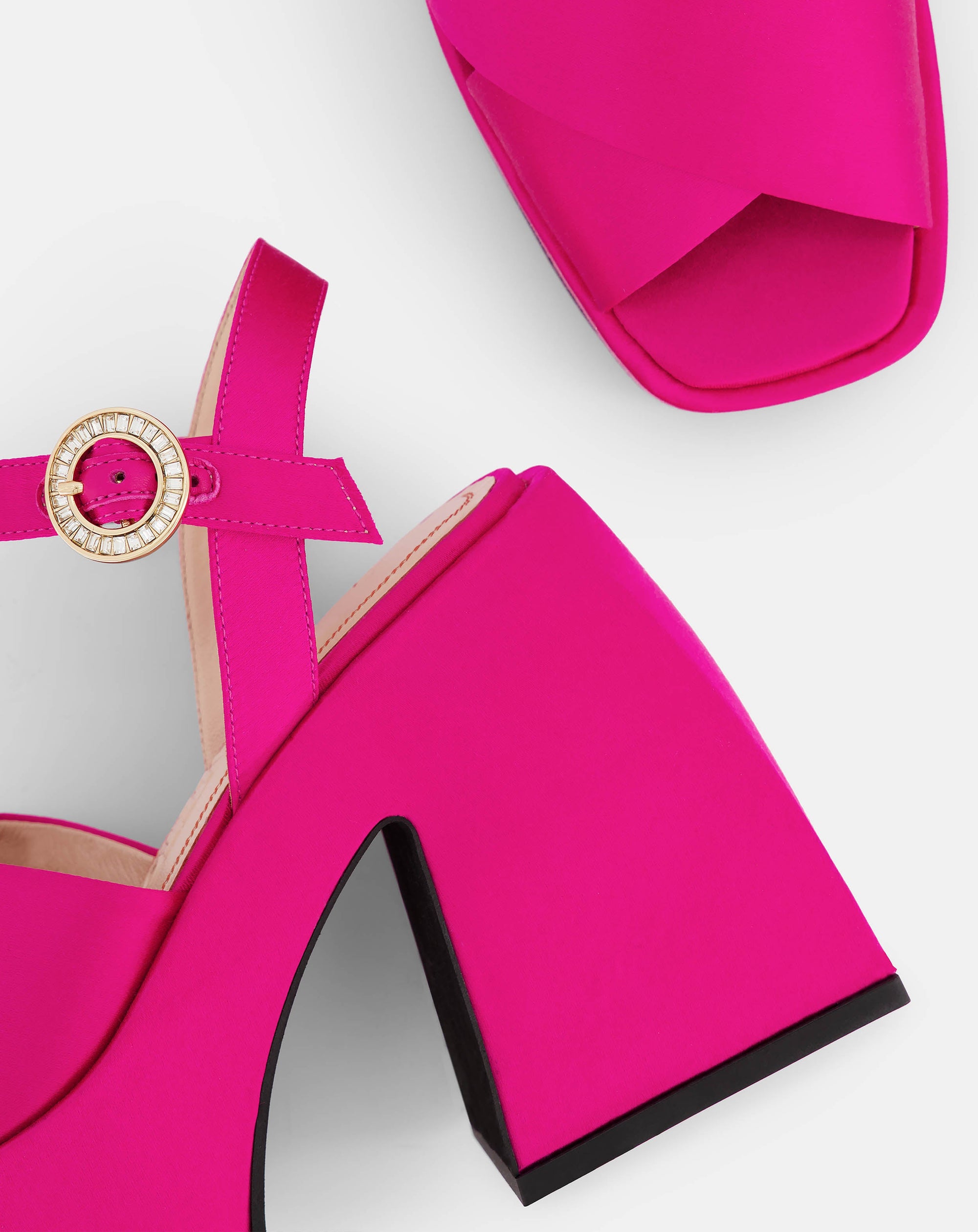 Plateformes Bulla Joni 120 - Satin fuschia