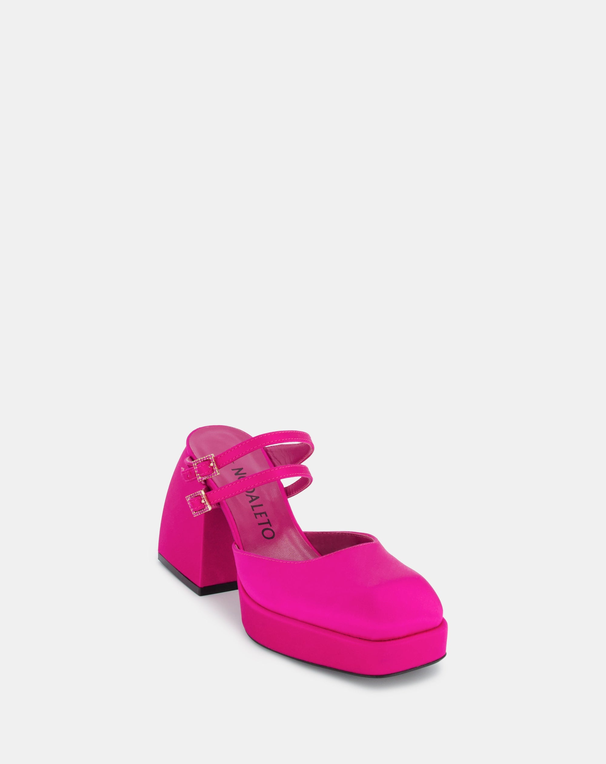 Mules Bulla Smith 90 - Satin fuschia
