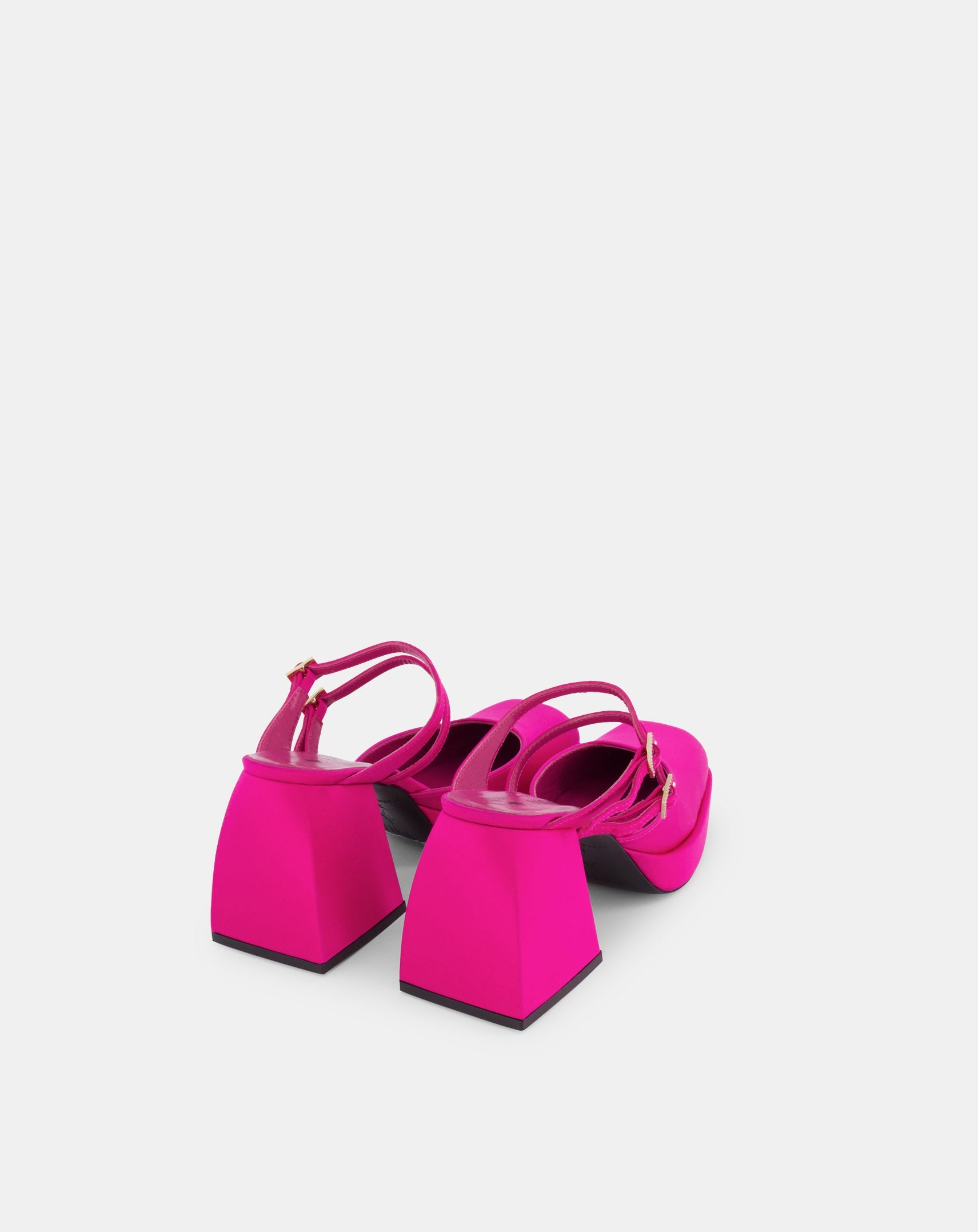 Mules Bulla Smith 90 - Satin fuschia