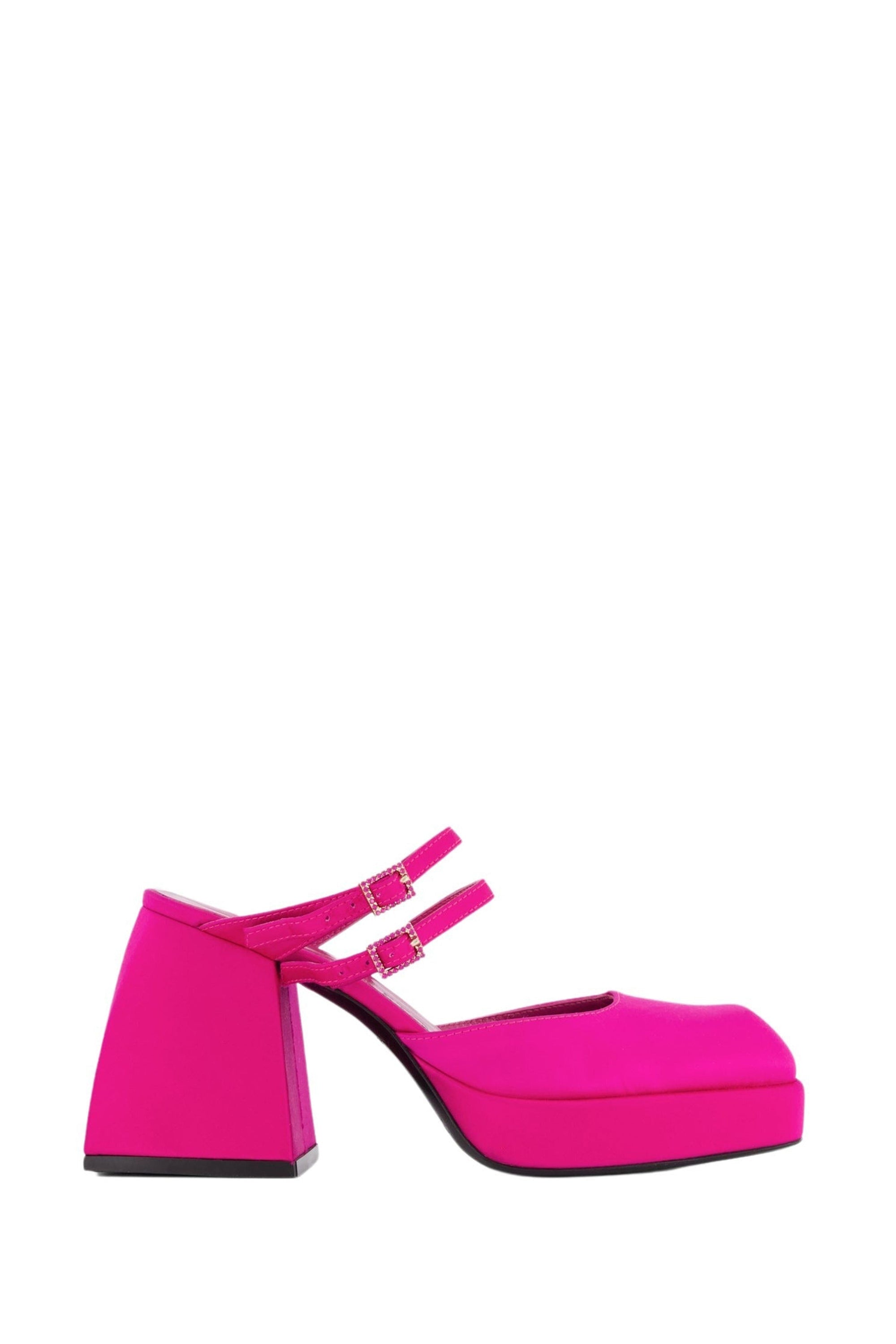 Mules Bulla Smith 90 - Satin fuschia