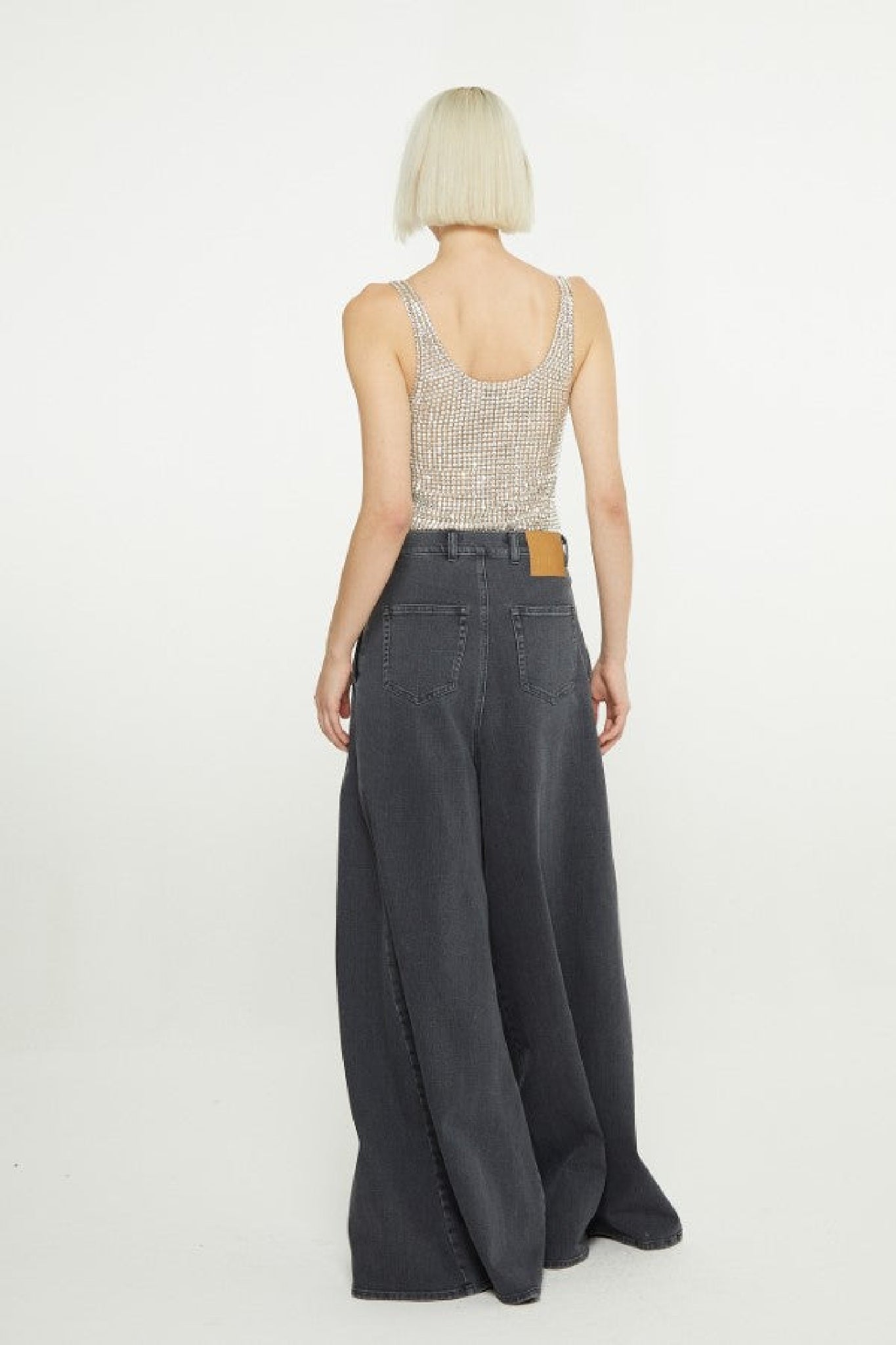 Jean effet délavé - Black Wash Denim