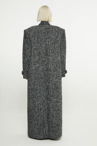 Manteau extra-long croisé - Black & White