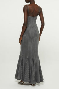 Robe longue rayé - Grey