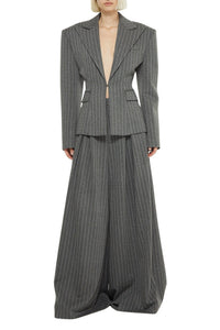 Blazer structuré à fines rayures - Grey