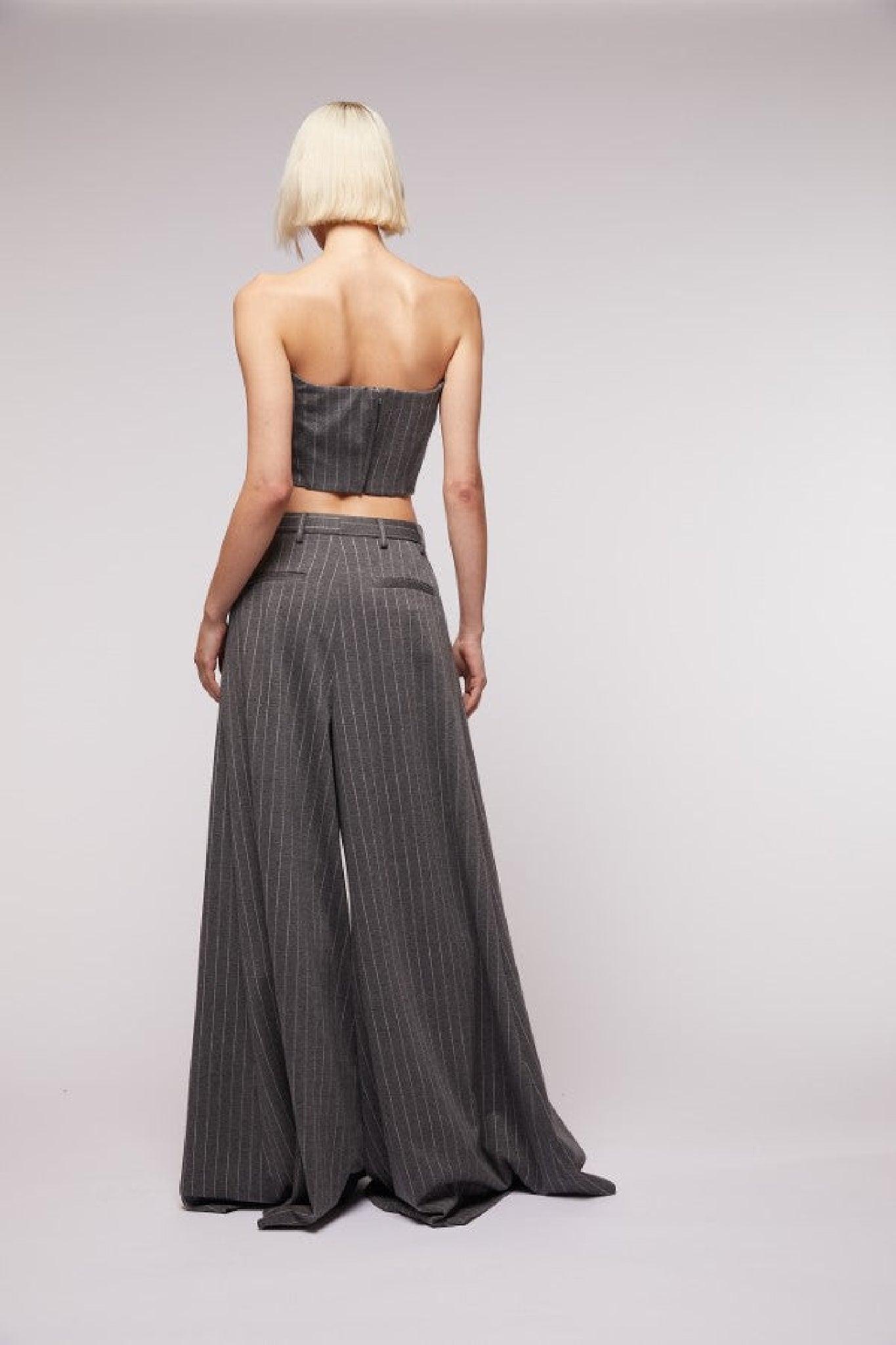 Striped bustier - Grey