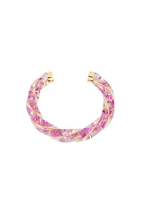Bracelet Diana Bracelet Feuille De The Violet - Doré et violet transparent