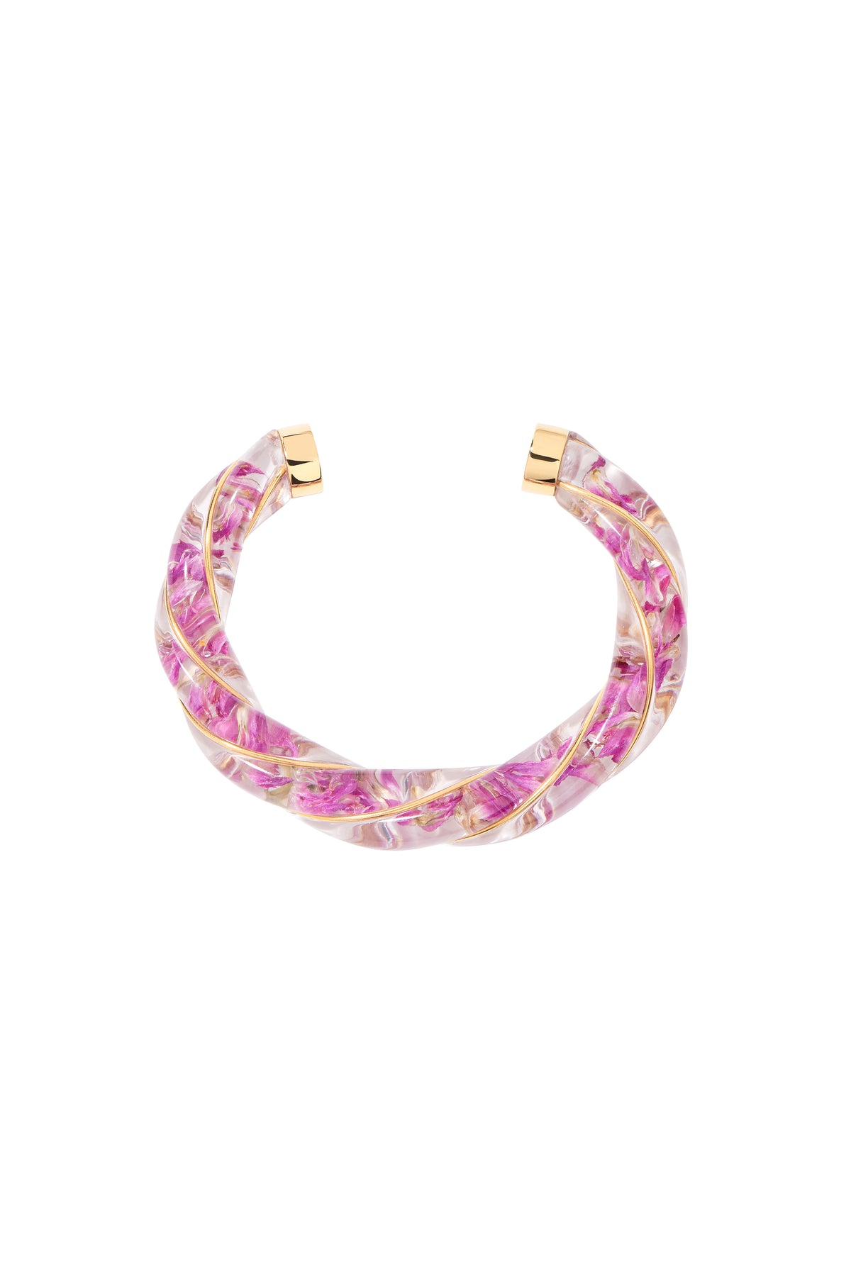 Bracelet Diana Bracelet Feuille De The Violet - Doré et violet transparent
