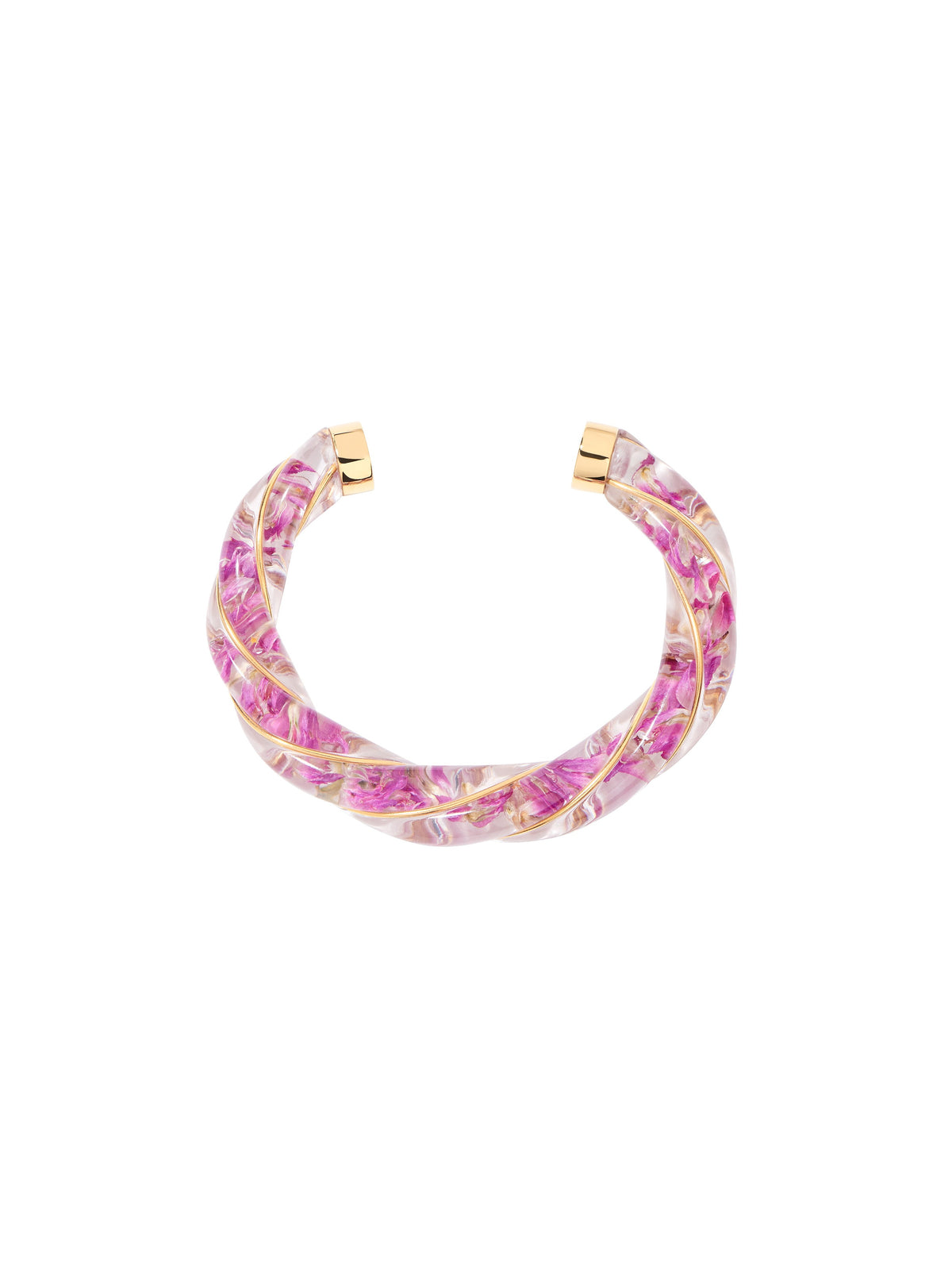 Bracelet Diana Bracelet Feuille De The Violet - Doré et violet transparent