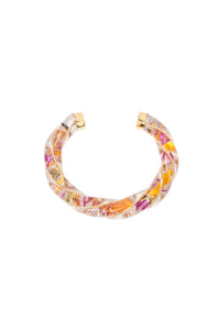 Bracelet Diana Bracelet Feuille De The Jaune/Violet - Doré jaune et violet transparent