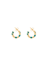 Boucles d'oreilles Boucles D'Oreilles Positano Pm Pois Emeraude - Doré et vert