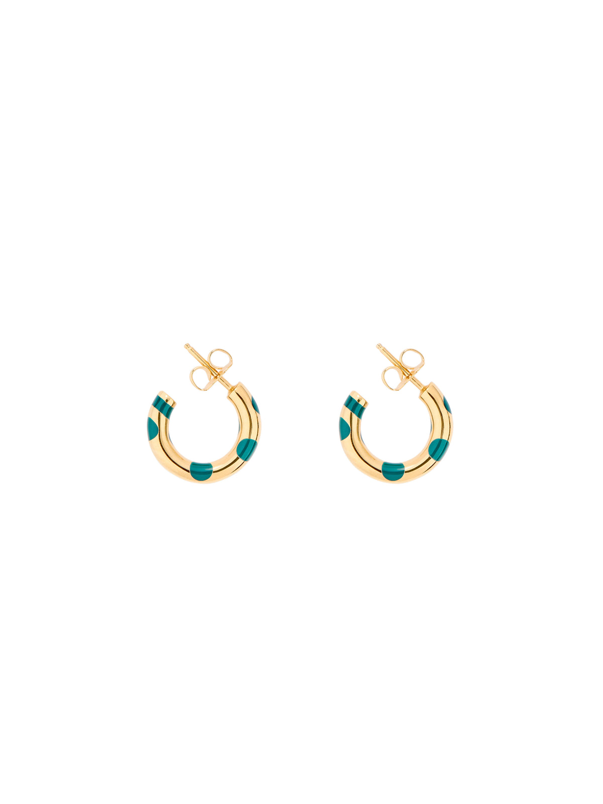 Boucles d'oreilles Boucles D'Oreilles Positano Pm Pois Emeraude - Doré et vert