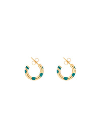 Boucles d'oreilles Boucles D'Oreilles Positano Pm Pois Emeraude - Doré et vert