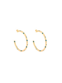 Boucles d'oreilles Boucles D'Oreilles Positano Mm Pois Emeraude - Doré et vert