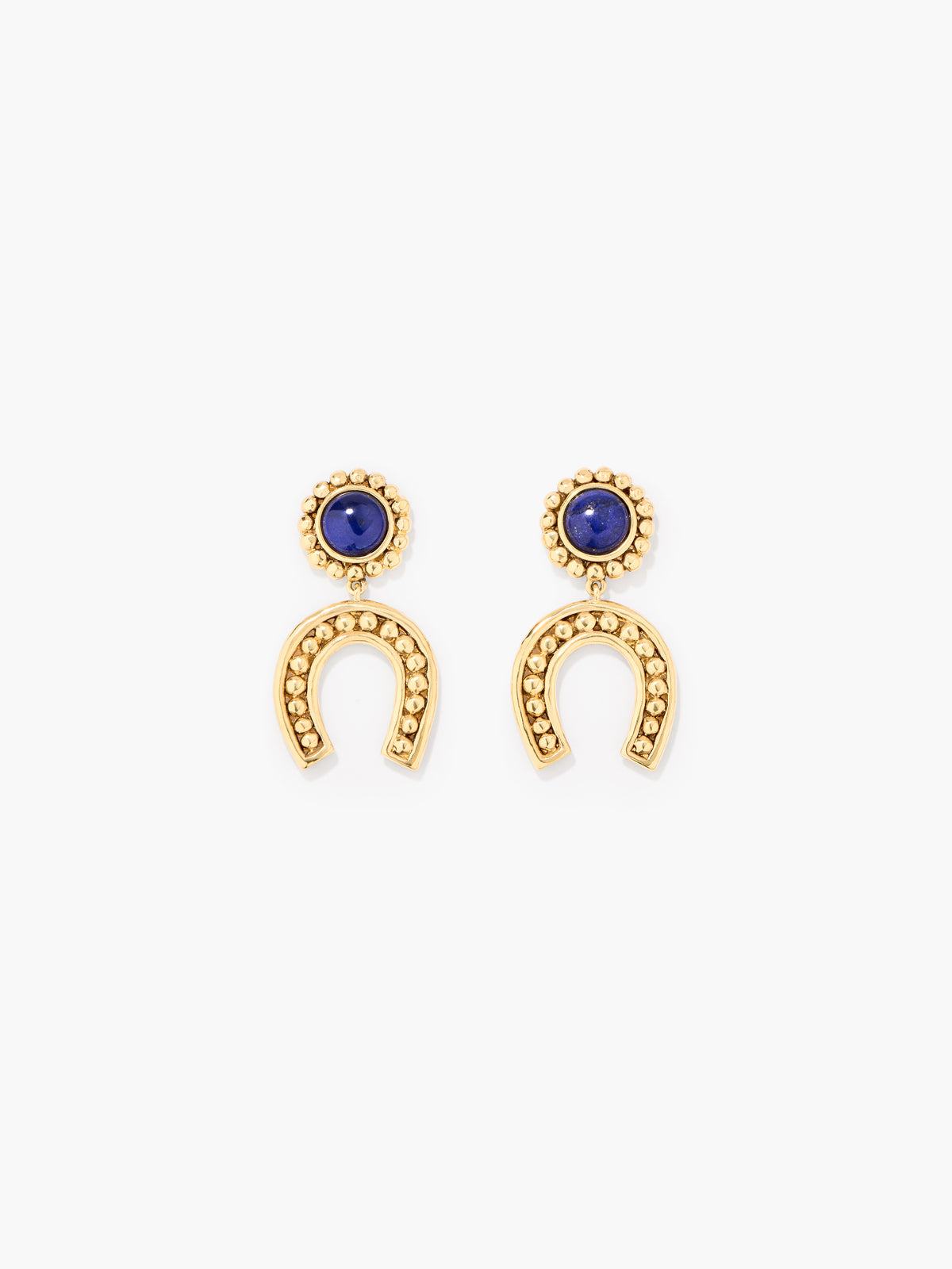 Boucles d'oreilles Boucles D'Oreilles Laodice - Doré et bleu