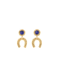Boucles d'oreilles Boucles D'Oreilles Laodice - Doré et bleu