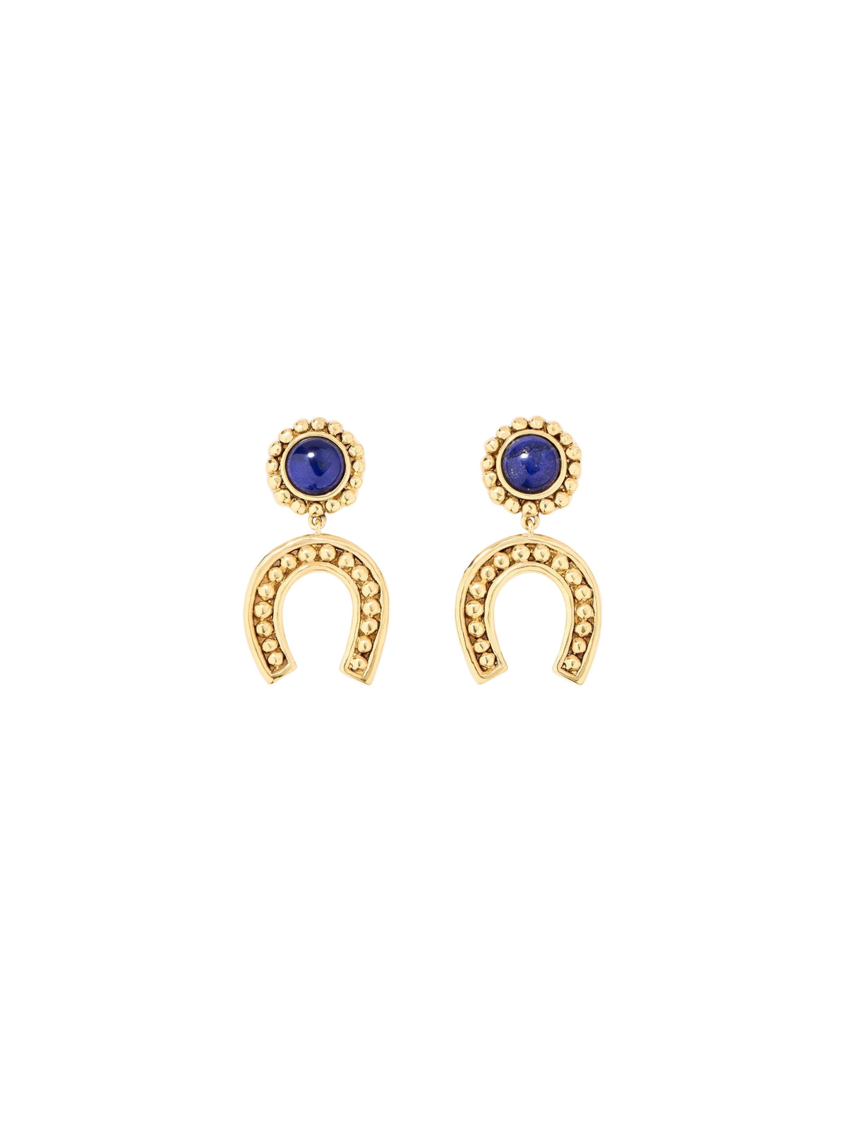 Boucles d'oreilles Boucles D'Oreilles Laodice - Doré et bleu