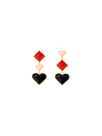 Boucles d'oreilles Boucles D'Oreilles Clip Bluffy - Doré, rouge et noir