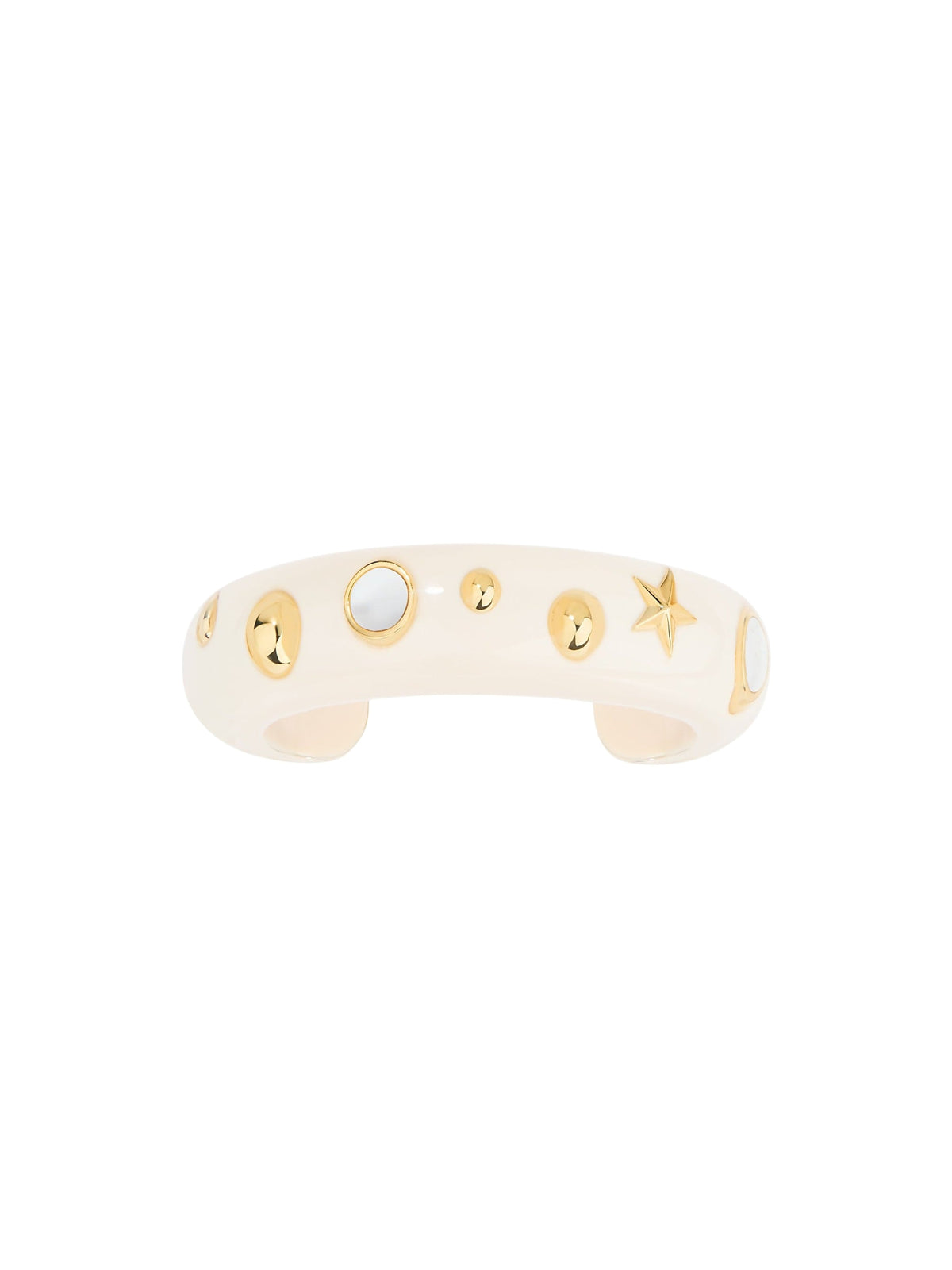 Cylla 18K gold-plated bracelet - Gold & Ivory