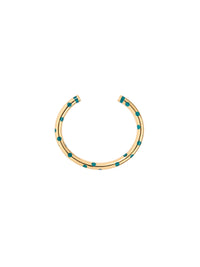 Bracelet Positano Bracelet Vert Emeraude Pois Mg - Doré et vert