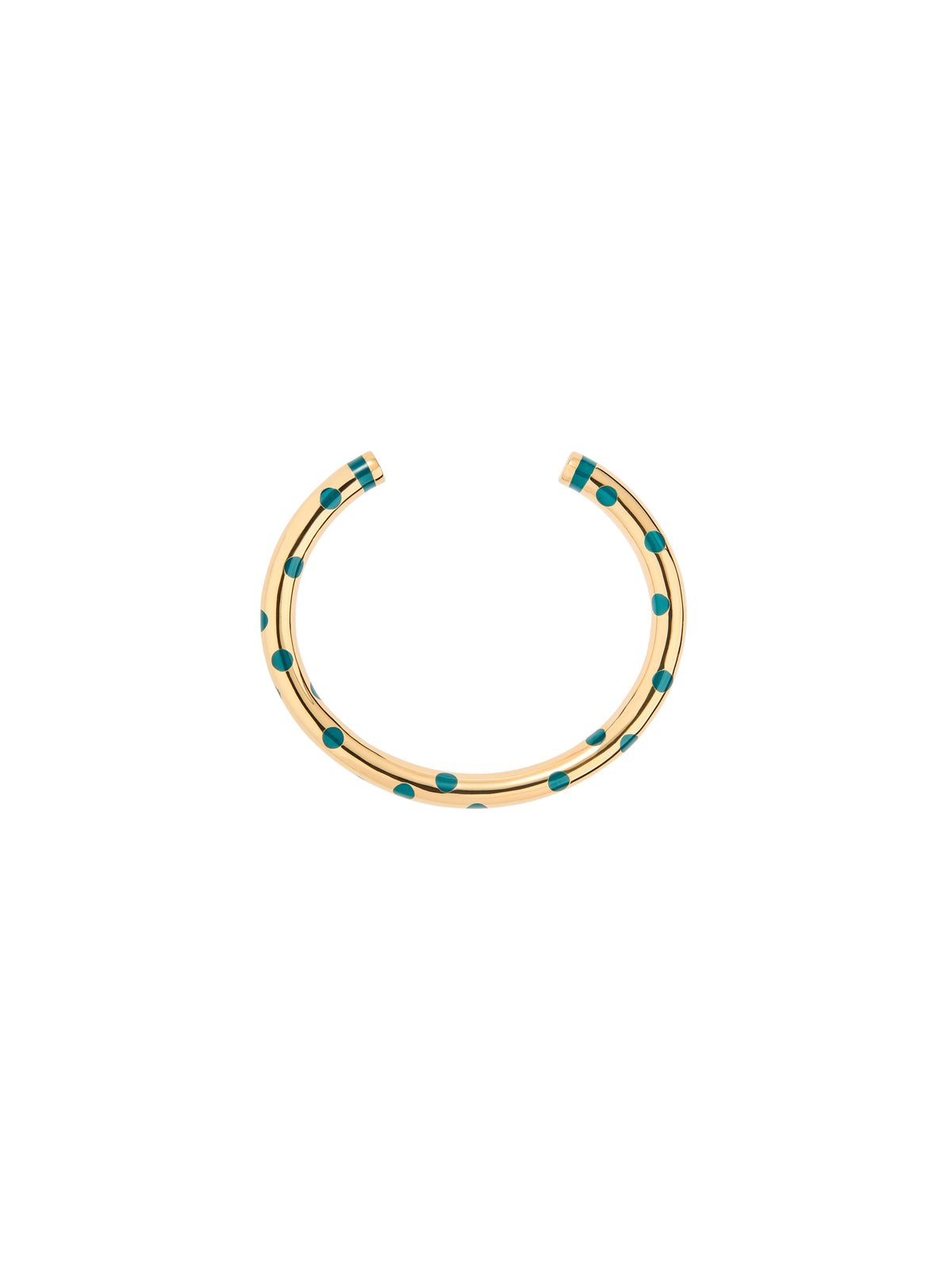 Bracelet Positano Bracelet Vert Emeraude Pois Mg - Doré et vert