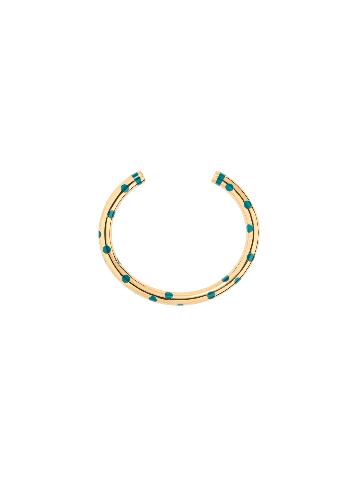Bracelet Positano Bracelet Vert Emeraude Pois Mg - Doré et vert