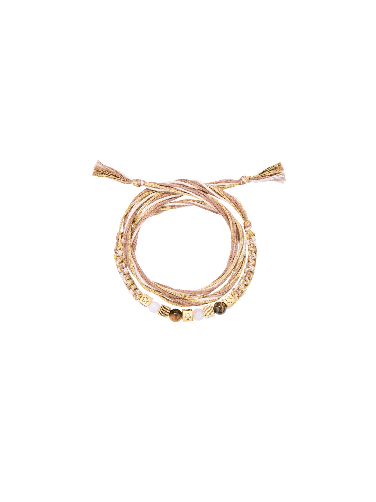 Bracelet Bracelet Honolulu Sable & Ivoire - Doré, sable et ivoire